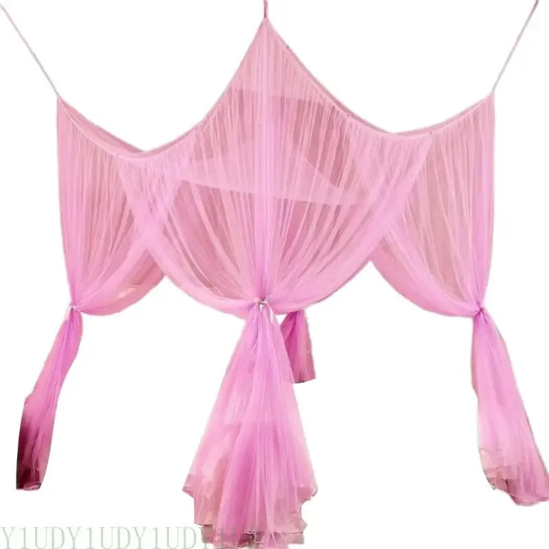 Elegant Rainbow Mosquito Net - Large Bed Canopy with Drawstring Closure, Perfect for Outdoor & Indoor Use Oasis Select Pink