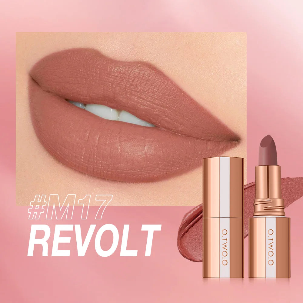 O.TWO.O Matte Lipstick | 8 Colors, Waterproof, Long-Lasting