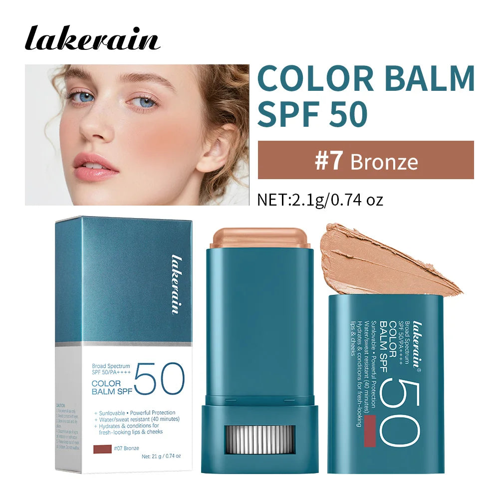 SPF 50 Tinted Blush Stick – Waterproof & Long-Lasting Color