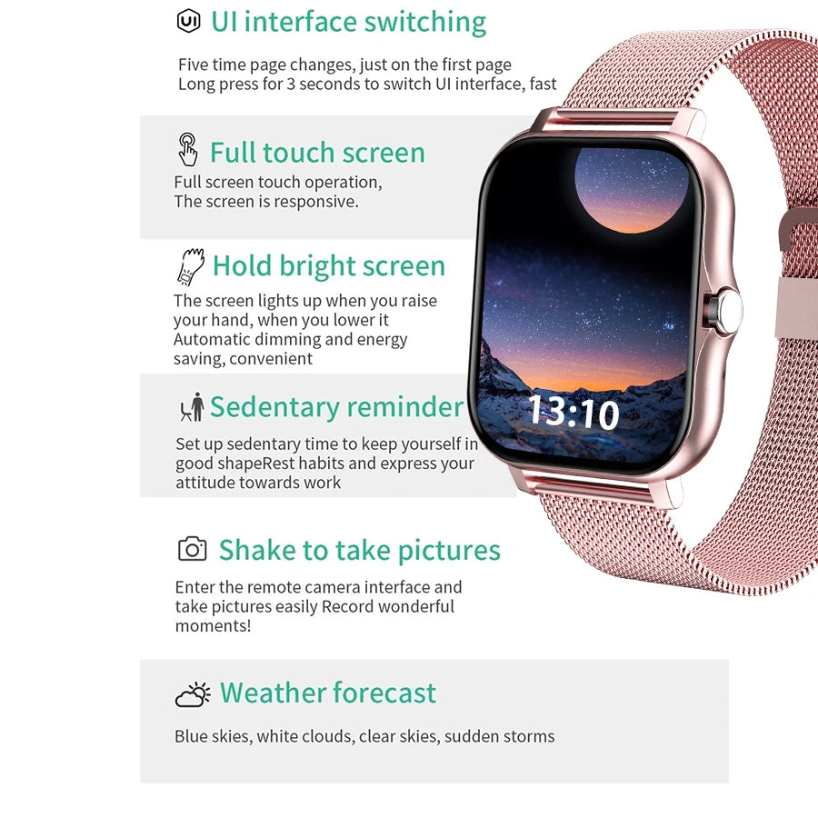 LOMAXFR Smart Watch – Wireless Calls, Heart Rate & Sleep Tracker