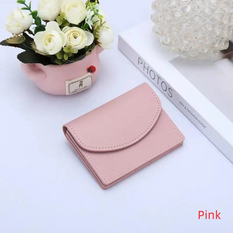 Women's Compact PU Leather Wallet – Card Holder & Coin Purse