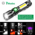 USB Rechargeable UV Light Flashlight LED Ultraviolet Torch Lamp for Camping Strong Light Black Light Pet Urine Stains Detection Oasis Select 805 18650 Battery