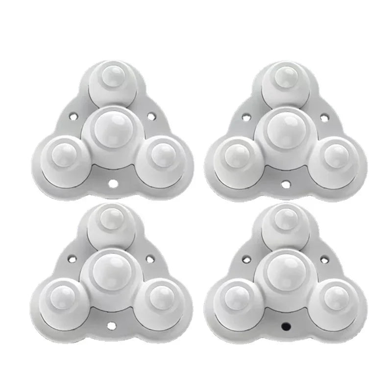 4PCS Universal Wheel 360°Rotation Pulley Self Adhesive Caster Stainless Steel Mini Swivel Wheels for Furniture Cabinet Trash Can Oasis Select white nylon