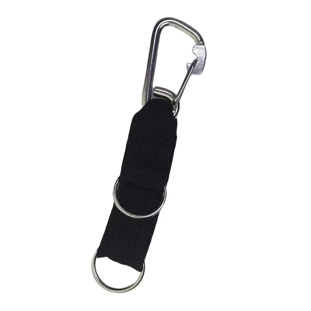 Scuba Diving Backplate Shoulder Strap With 316 SS O-Ring Snap Hook Diving Keeper Holder Lanyard Gear Oasis Select black