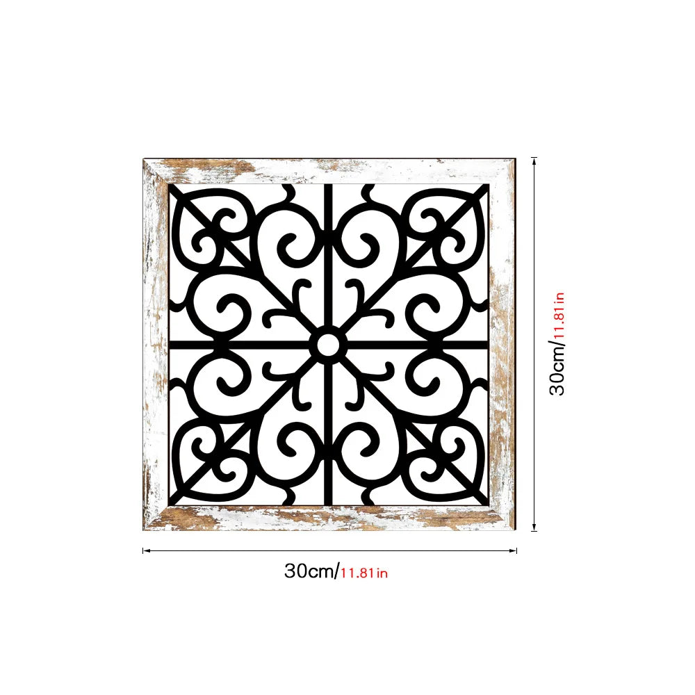 Wooden hollowed out UV printed wood grain home wall decoration can be pasted with living room and bedroom murals room decor Oasis Select MZ431-B 30cm x 30cm