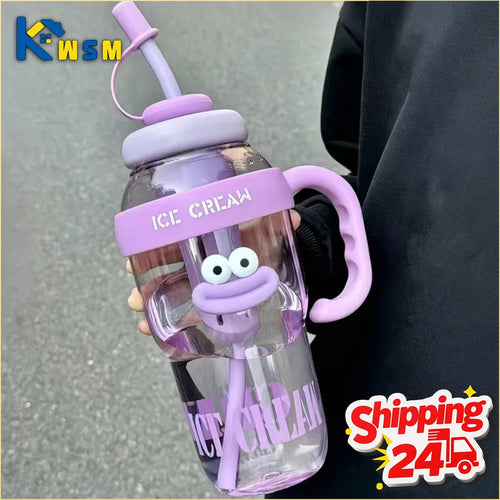 1100ML Large Mouth Water Bottle with Straw and Infuser Leak Proof Lid Portable Travel Beach Outdoor Adventure Sport Tumbler Cup Oasis Select