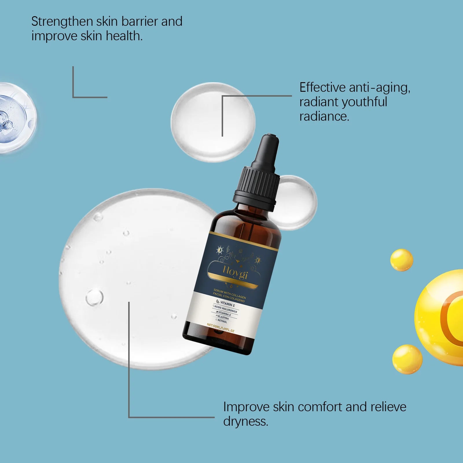 Hoygi Collagen Face Serum – Firming & Moisturizing Essence Collagen Face Serum Oasis Select