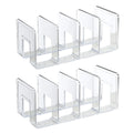 Handbag storage rack Organizer 4 Slots Transparent Closet Purse Storage rack Acrylic wardrobe Bag storage holder Purse Display Oasis Select Transparent -2pcs