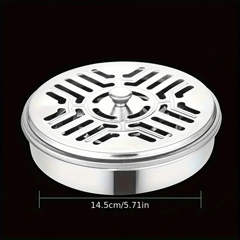 Stainless Steel Mosquito Coil Holder with Fireproof Cover Mosquito Coil Holder Oasis Select