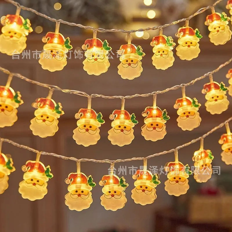 Christmas LED Color Light Strings Snowman Elders Christmas Tree Decorative Lights Scene Party Pendants Ambient Lights Oasis Select