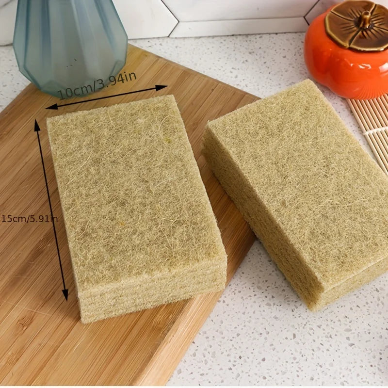 5pcs Coconut Fiber Scouring Pads - Non-Woven, High-Quality Reusable Exfoliating Pads for Kitchen and Living Room Cleaning Oasis Select