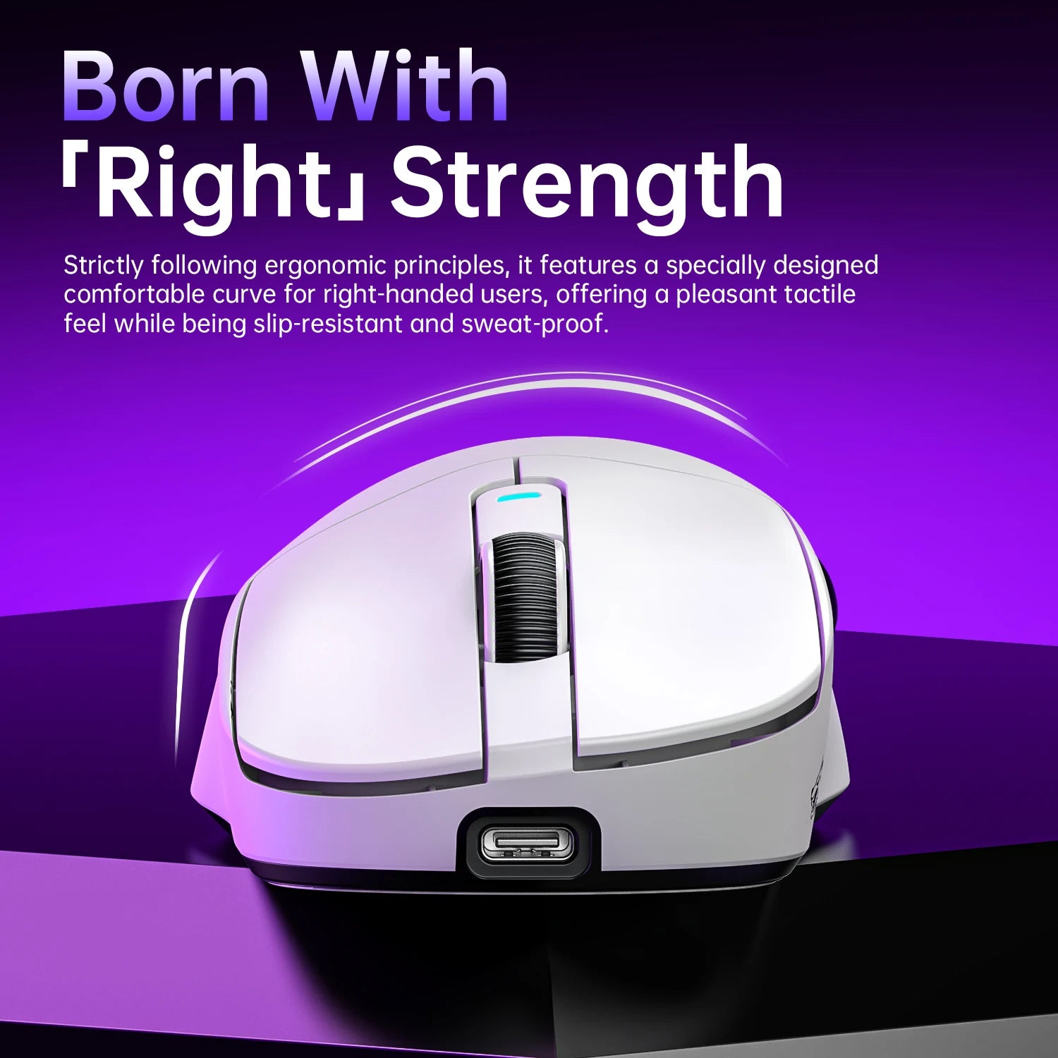 FREEWOLF A5 Wireless Gaming Mouse, Lightweight 59g, PAW3311 Sensor, 80M Huano Switches, Tri-Mode, 1000Hz, Ergonomic Right-Hand D Oasis Select