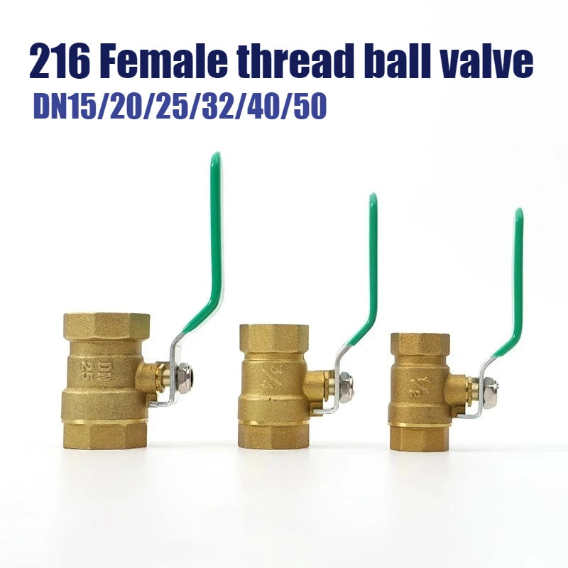Brass Mini Ball Valve 1/2" 3/4"1inch BSP Type 216 Air Compressor Water Gas Oil Shut Off Valve Thicken Threaded Male To Female Oasis Select