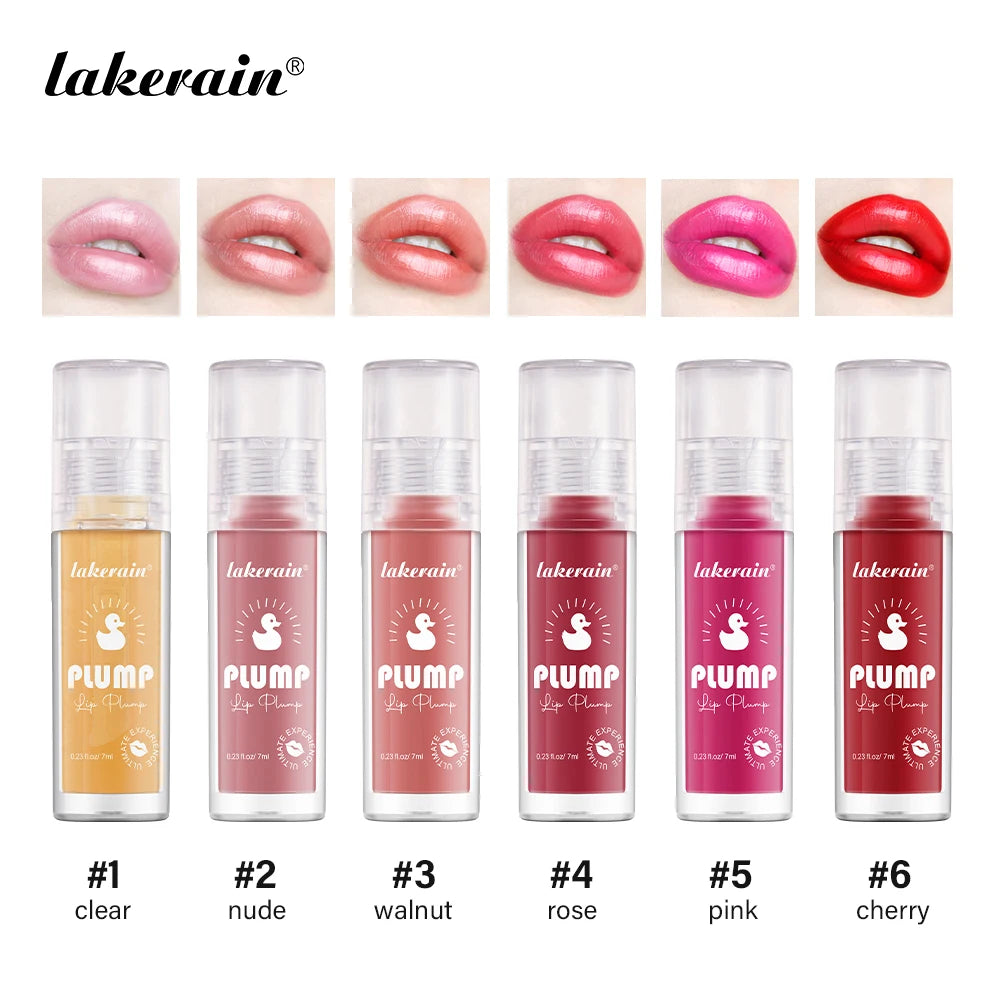 Lakerain Lip Glaze Brightening Lip Color Long-lasting Moisturizing Ginger Root Extract Lip Glaze Texture Hot Plump Lip Gloss Oasis Select