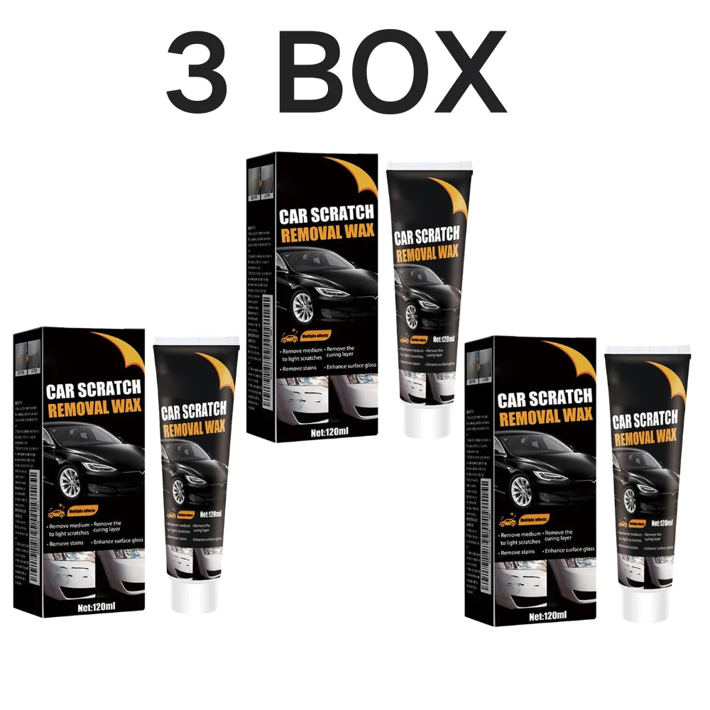 Car Scratch Remover Paint Care Tools Car Scratch Remover Wax+1pcs Sponge +1pcs Towel Anti-scratch Waxing Oasis Select A 3 pcs