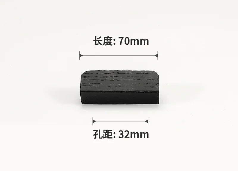 1PCS wooden wardrobe door handles high-end natural wood wind extended walnut cabinet drawer handles kitchen cabinet handles Oasis Select pitch-row 32mm14