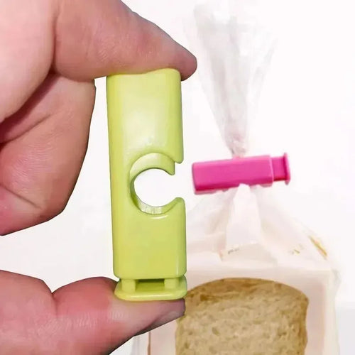 12 PCS Squeeze Bread Bag Clips Reusable Fresh Food Seal Plastic Clip Snack Bag Seal Spring Clip Home Kitchen Storage Oasis Select