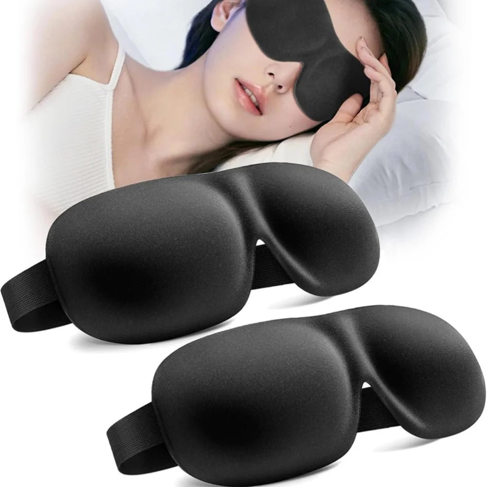 3D Sleep Mask – Memory Foam Blackout Eye Mask for Travel