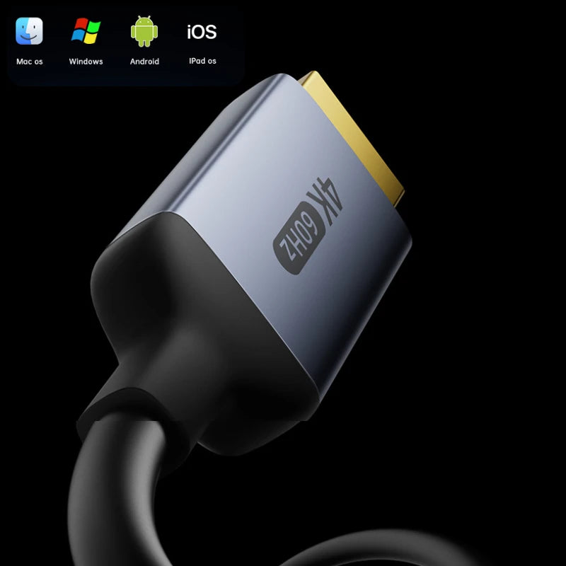 Type C to HDMI-Compatible HDTV Cable4K@30Hz 4K@60Hz USB C to HDMI Cable for Air iPad TV Converter MacBook USB-C HDMI Adapter Oasis Select