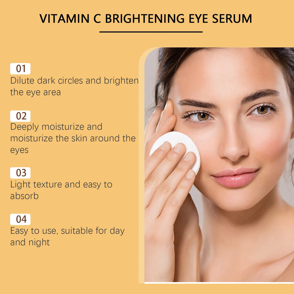 Vitamin C Anti Dark Circle Eye Cream Eye Bags Wrinkl-e Removal Under Eyes Lightening Firming Fine Lines Moisturize Eye Cream Oasis Select