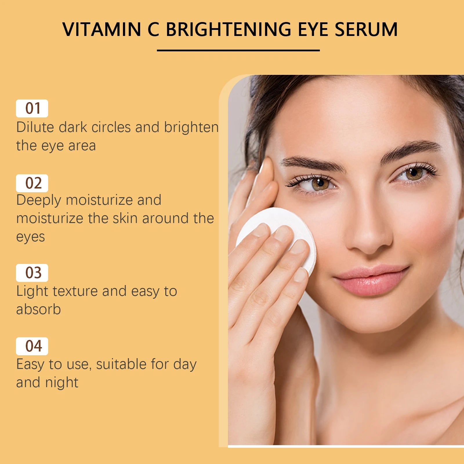Vitamin C Anti Dark Circle Eye Cream Eye Bags Wrinkl-e Removal Under Eyes Lightening Firming Fine Lines Moisturize Eye Cream Oasis Select