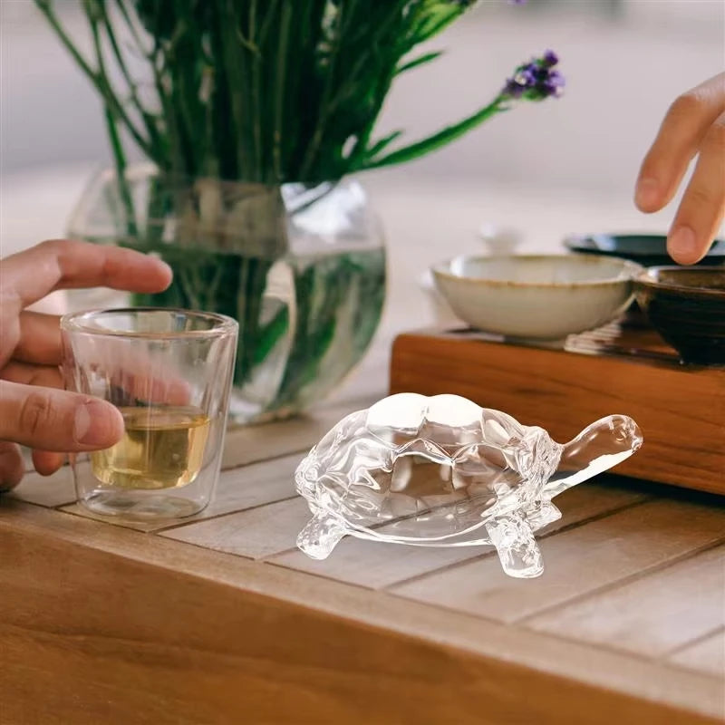 Crystal Turtle Statue | Lucky Feng Shui Glass Ornament Decor