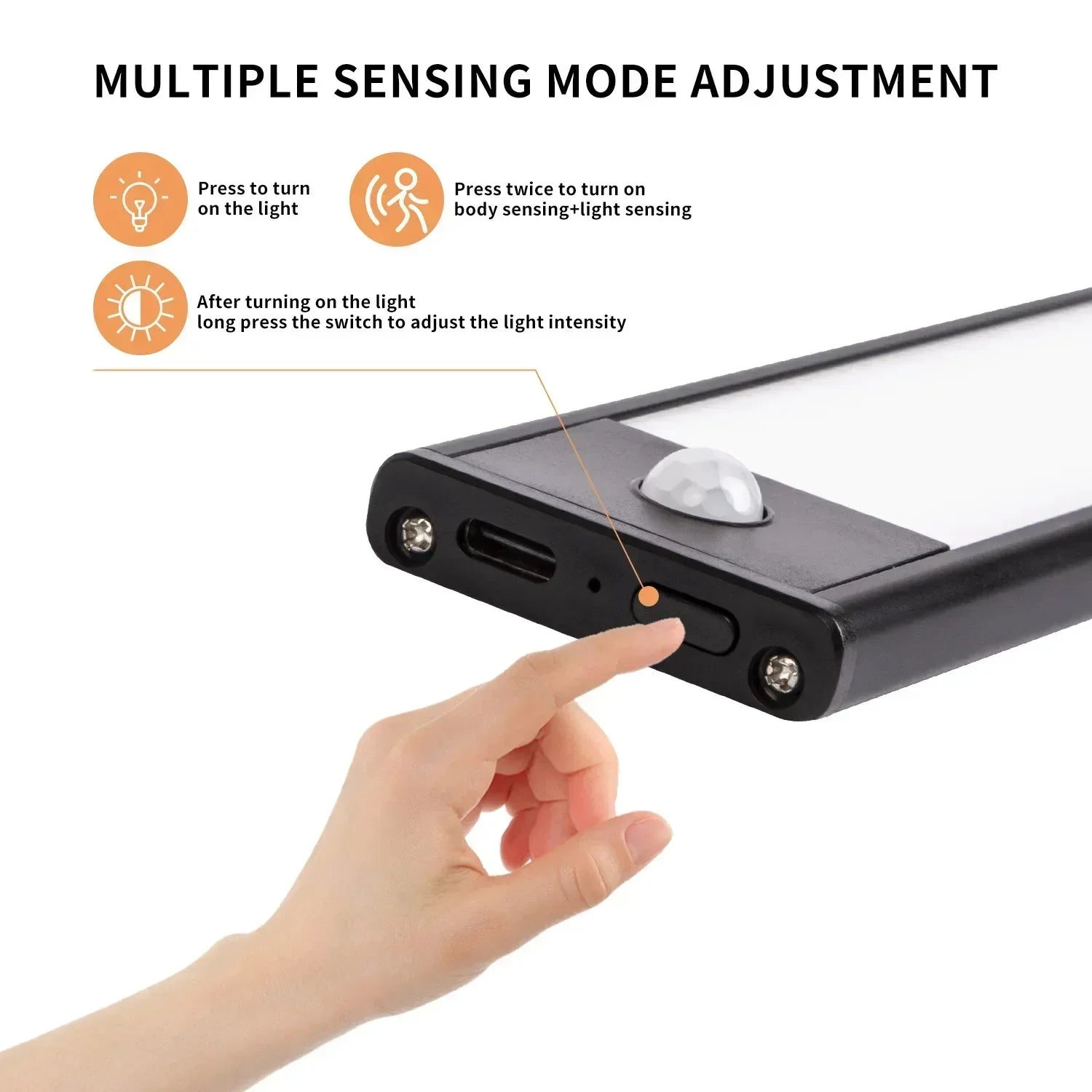 USB Rechargeable Motion Sensor LED Cabinet Light 20/30/40cm