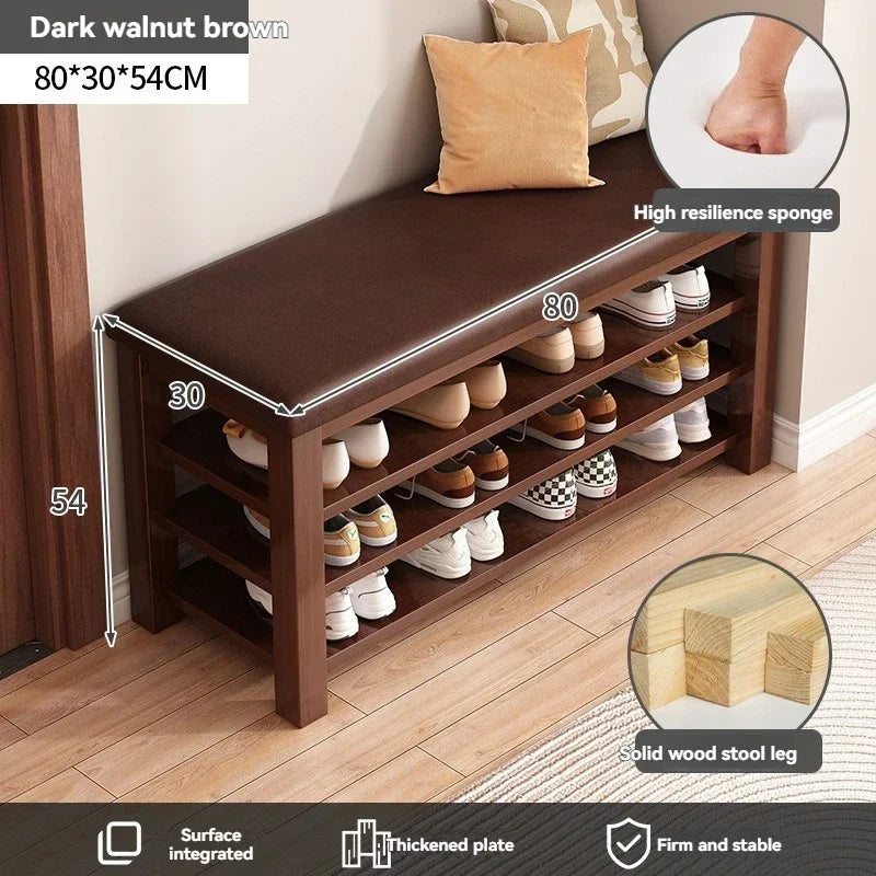 Shoe changing stool at the entrance, shoe wearing stool at the entrance, integrated seating stool, soft bag shoe rack, and seate Oasis Select 80cmC model