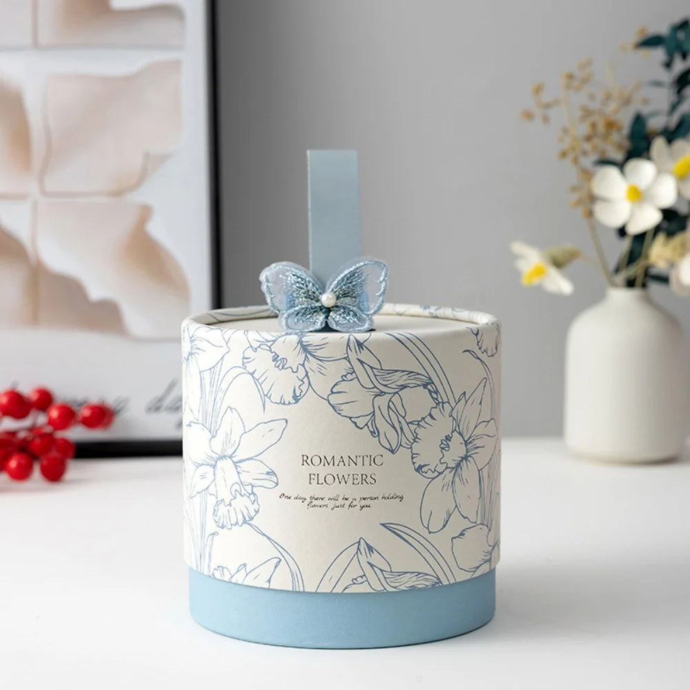 Wedding Candy Box Sturdy Empty Present Case Butterfly Pearl Gift Box Portable Gift Box With Handle For Valentine'S Day Christmas Oasis Select