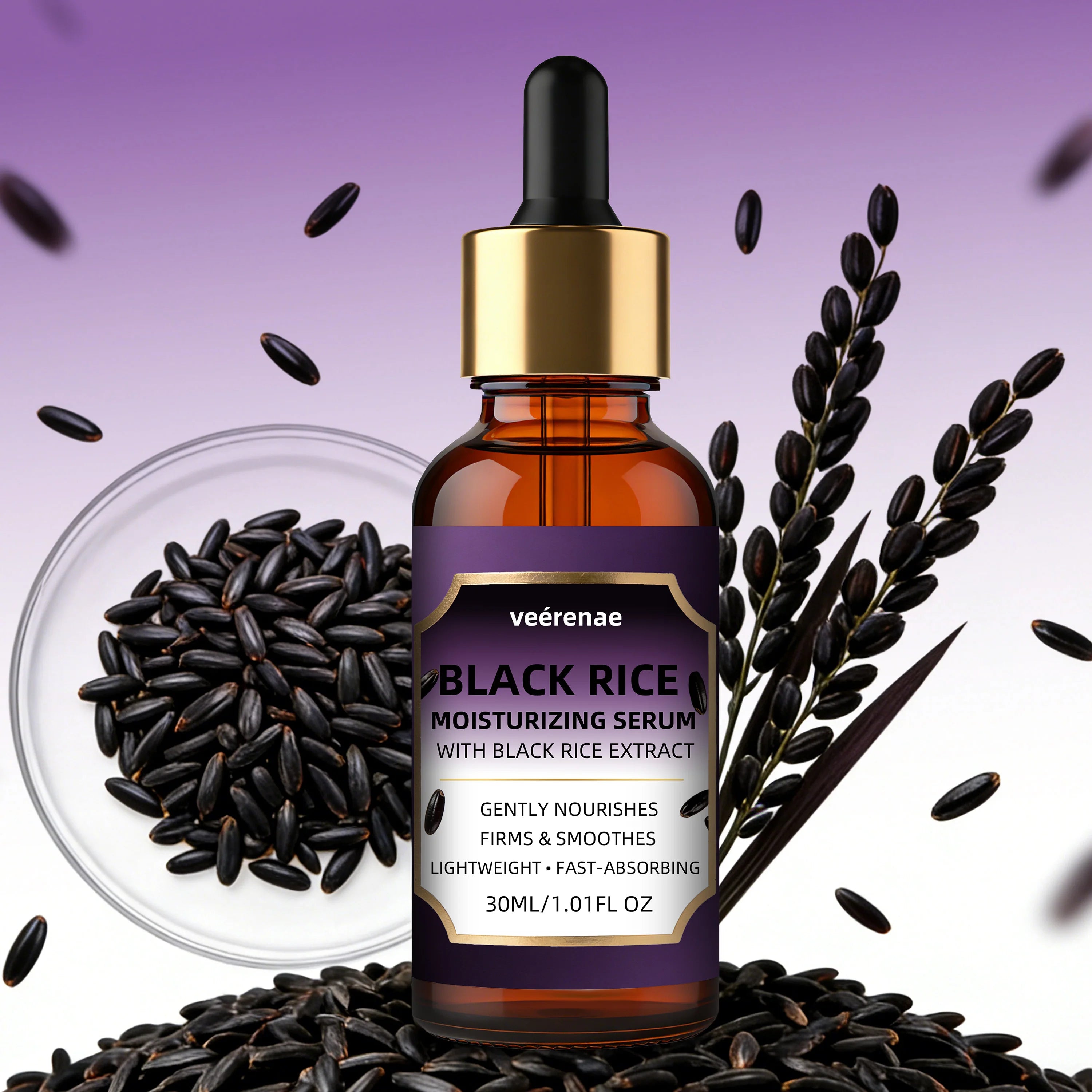 Veérenae Black Rice Moisturizing Face Serum – All Skin Types