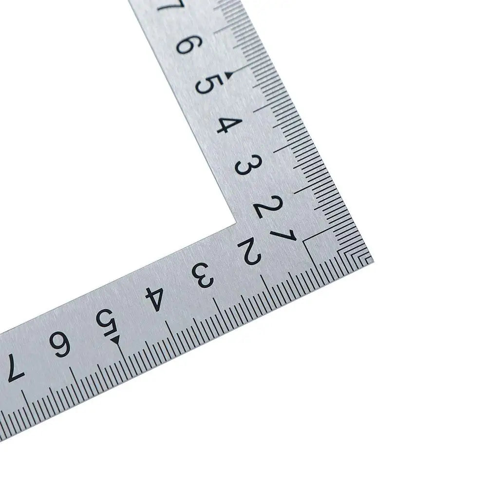 Stainless Steel L Shape Ruler Double Sided Ruler Measuring Tool Metal Straight 90 Degree Angle Ruler for Office School Supplies Oasis Select