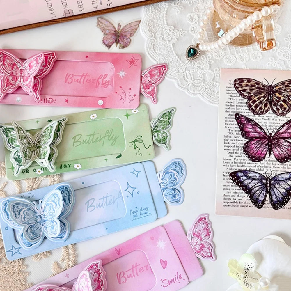 3D Butterfly Greeting Card Pull-Tab Surprise Letter with Envelope Birthday Card for Her Kawaii Cartoon Stationery Gift Bestie Oasis Select