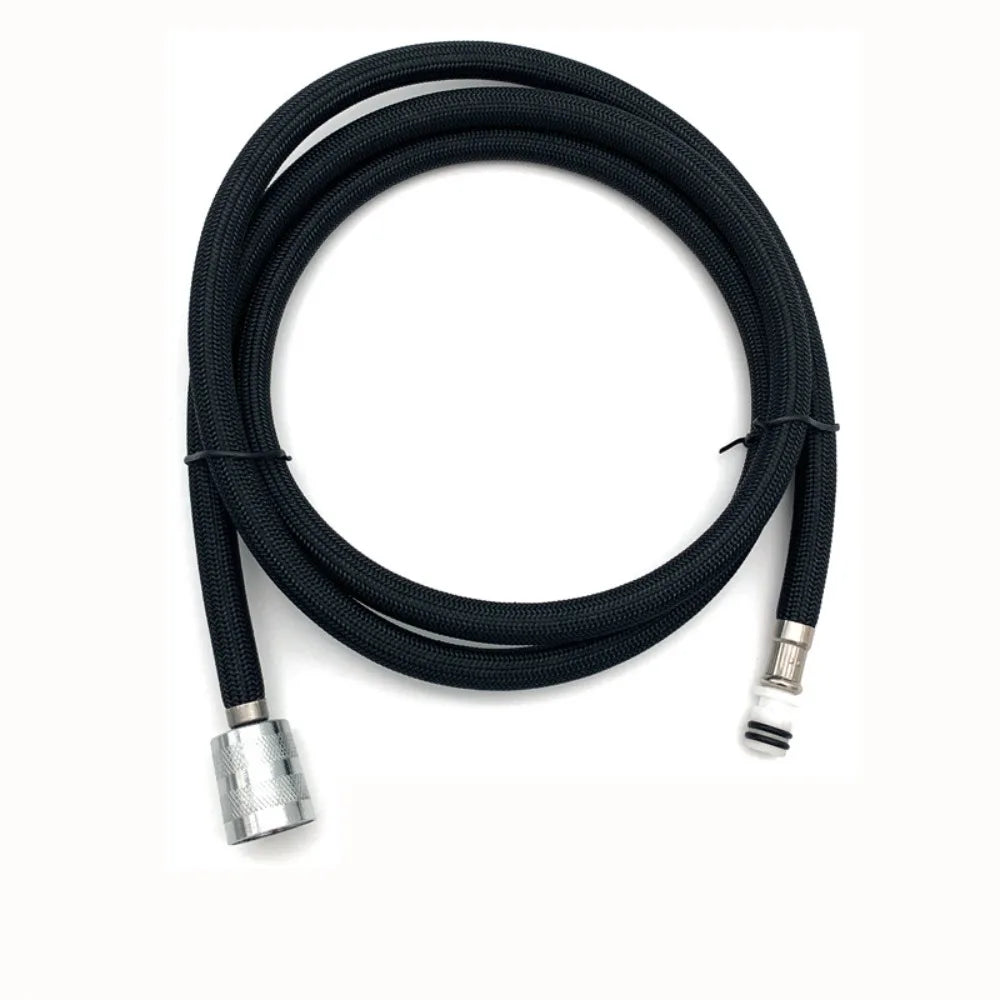 Bourdillat F1/2 M15*1 Replacement Faucet Hose Quick Connect Pull Out Hose Nylon Hose Tube Gray / Black 150cm Kitchen Accessories Oasis Select