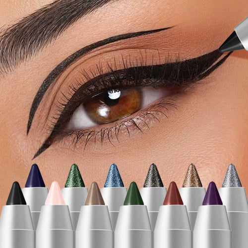 12 Colors Eyeliner Pencil Long-lasting Wear Waterproof Smudge-proof Smooth Precise Application Smokey Eyeliner Pencil Makeup Oasis Select