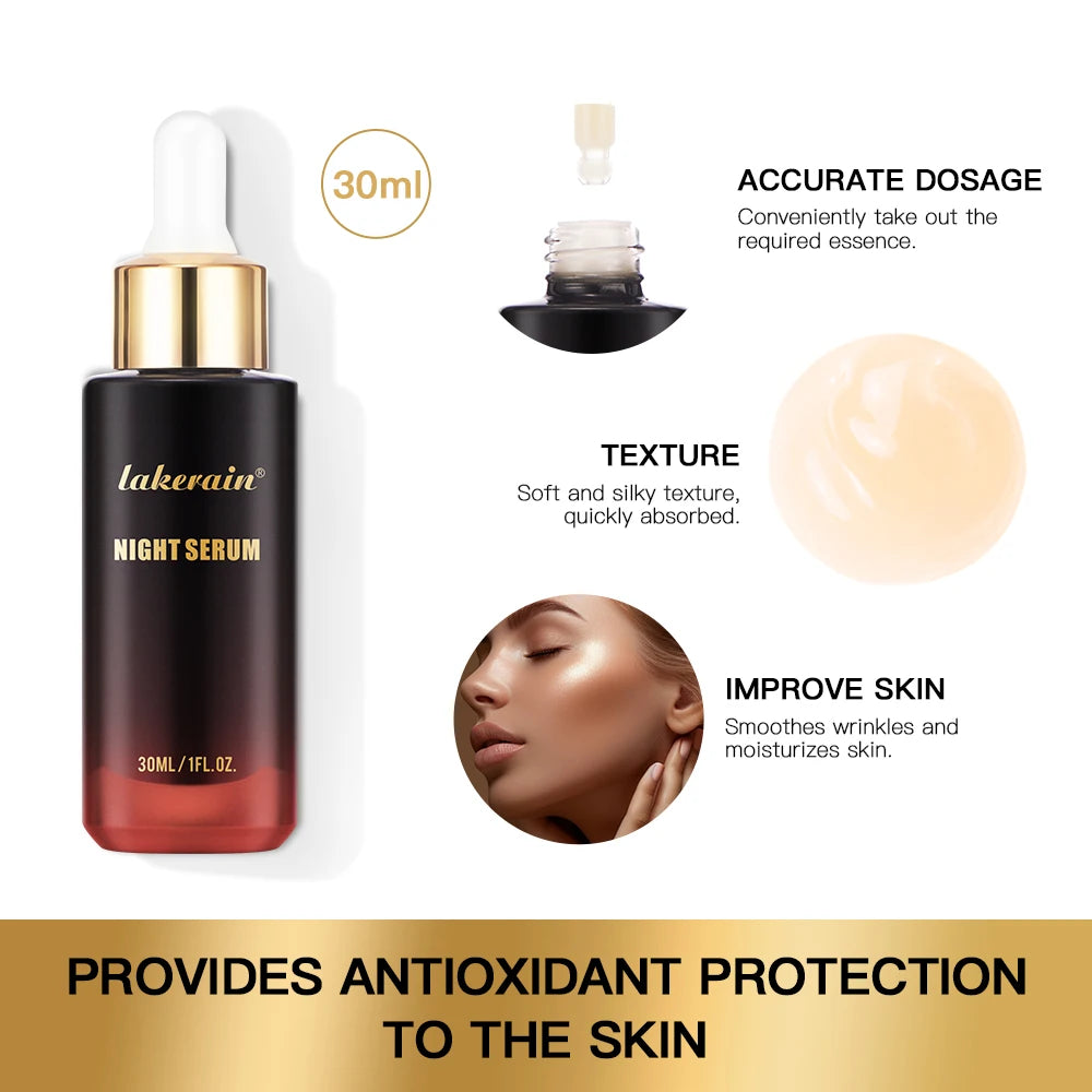 Night Serum Vitamin B5 Advanced Night Repair Synchronized Smooth WrinklesMulti-Recovery Antioxidant Complex Unisex 30ml Oasis Select