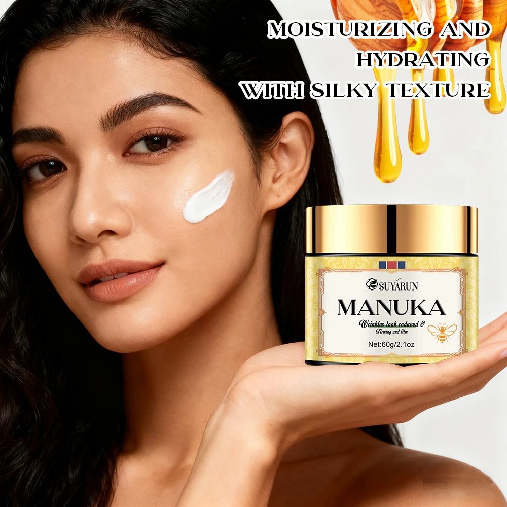 SUYARUN Manuka Honey Collagen & Retinol Moisturizer - Deep Hydration, Skin Repair, Brightening - For All Skin Types. Oasis Select