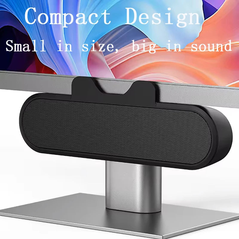 AyeBeau Mini USB Wired Soundbar Speaker for PC, TV & Laptop