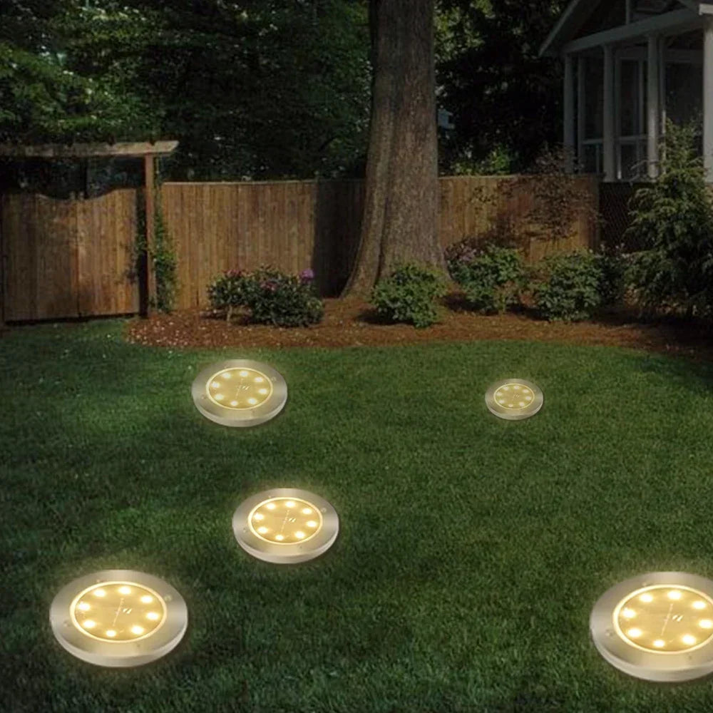 Outdoor Solar Ground Light Waterproof Garden In-ground Pathway Light Solar Landscape Light for Lawn Yard Deck Patio Walkway Oasis Select