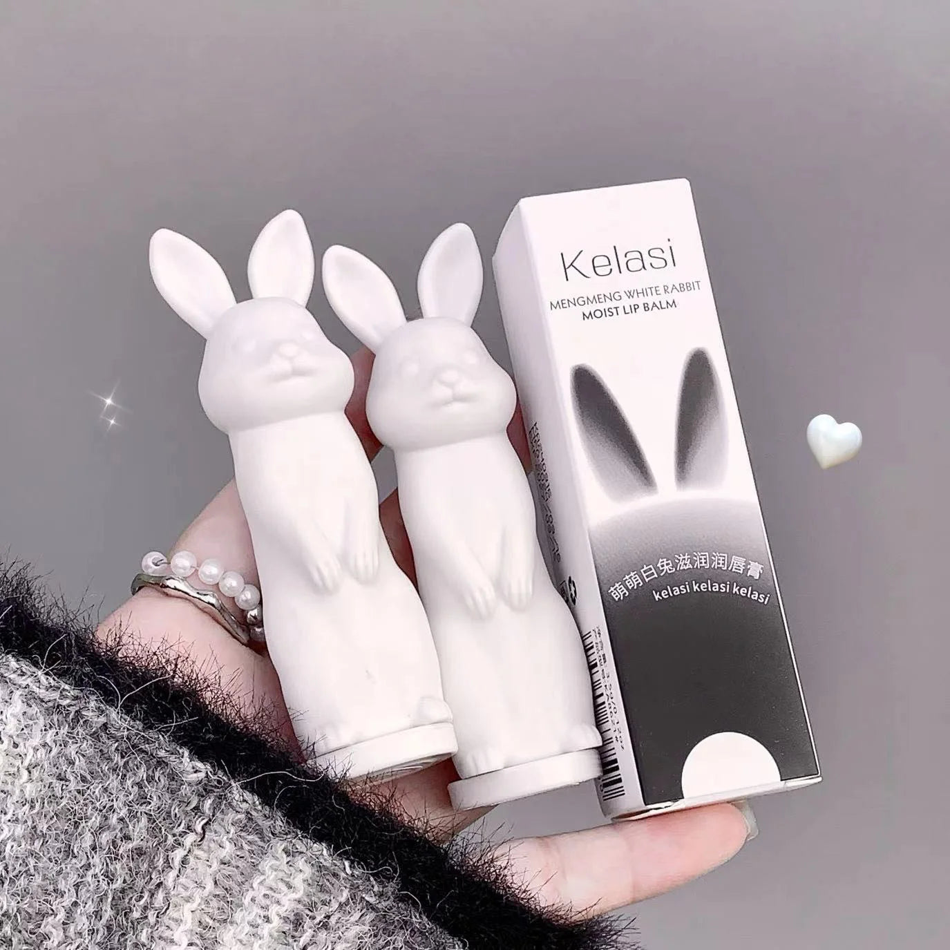 Cute Rabbit Moisturizing Lip Balm – Hydrate & Fade Lip Lines Moisturizing Lip Balm Oasis Select white