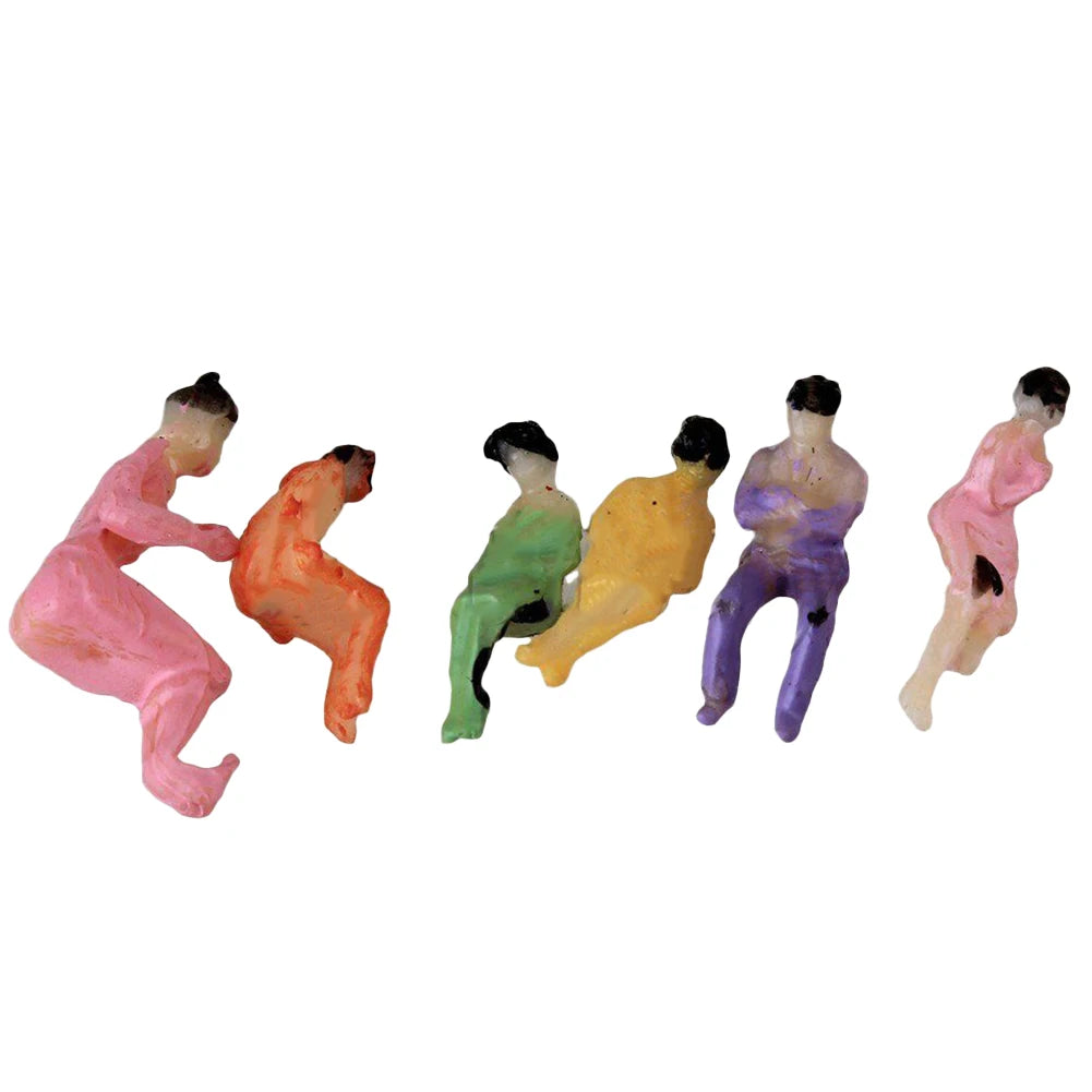 200pcs Seated Painted Model People Figures Railway Sitting Passengers 1:100 Painted Figures HO TT Scale Standing People Assorted Oasis Select