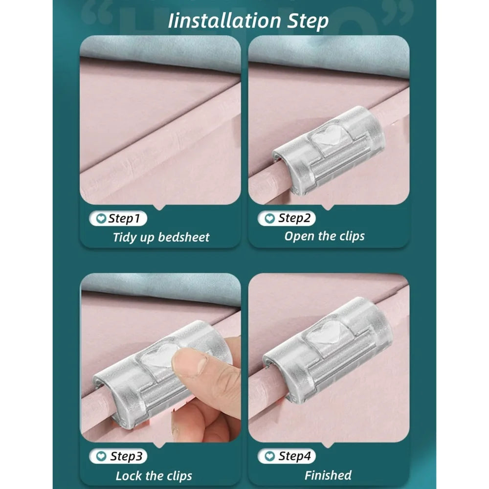 20/40 PCS Bed Sheet Clips Non Slip Adjustable Mattress Fasteners Strong Grip Duvet Holder Universal Bedding Clips Home Hotel Oasis Select