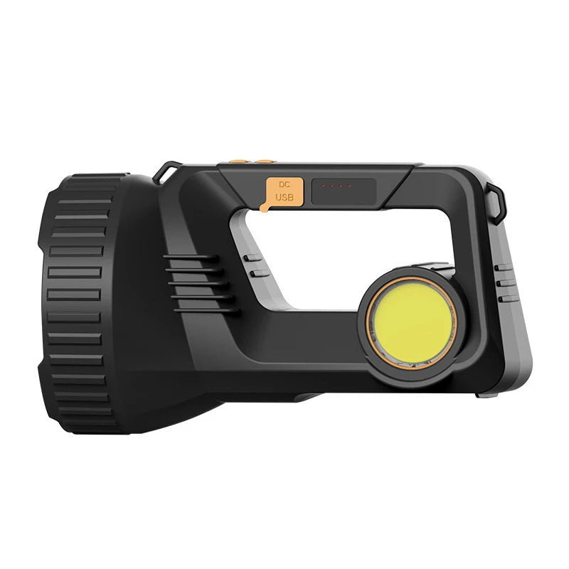 Rechargeable LED Handheld Spotlight Super Bright Searchlight with COB Side Light USB Power Bank Function Waterproof Flashlight Oasis Select Built-in battery