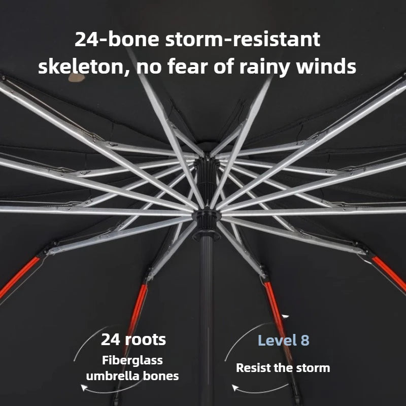 24-bone Reverse Fully Automatic Umbrella Enlarged Thickened and Reinforced Suitable for Both Sunny and Rainy Days Oasis Select