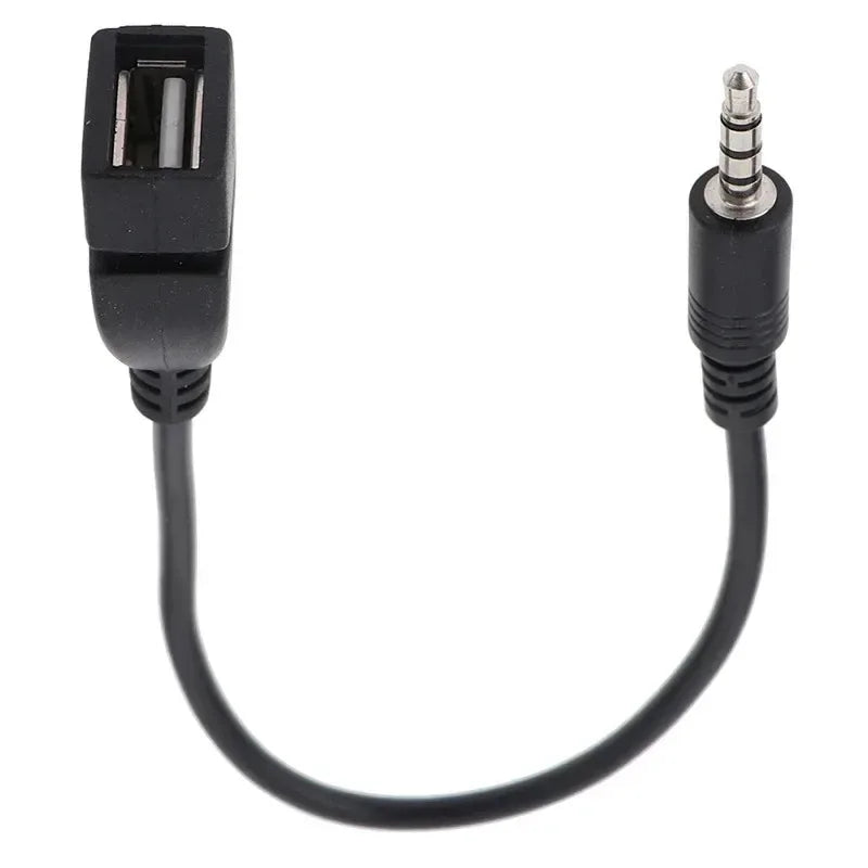 1/2/4/6pcs Car Connection Cable USB Female To Audio AUX Cable USB Flash Drive/Navigation/Stereo AUX Data Adapter Car Accessories Oasis Select
