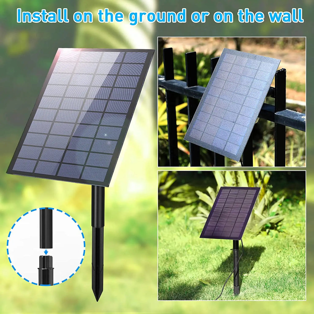 3.5W Solar Fountain Pump DIY Solar Panel Fountain with 4.9FT Water Pipe Pump for Bird Bath Garden Decoration Pets Drinking Pon Oasis Select