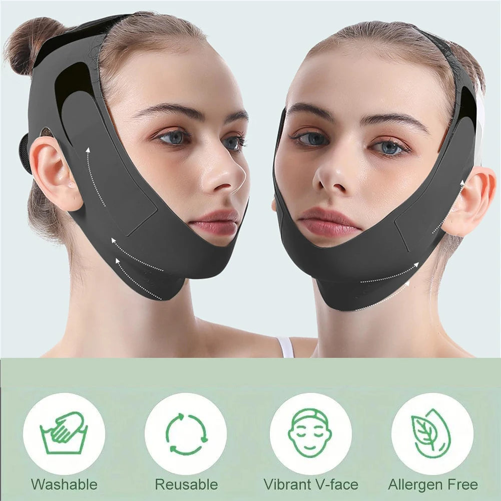 V Line Lifting Mask & Chin Strap – Reusable Face Lift Belt Facial Lifting Mask Oasis Select