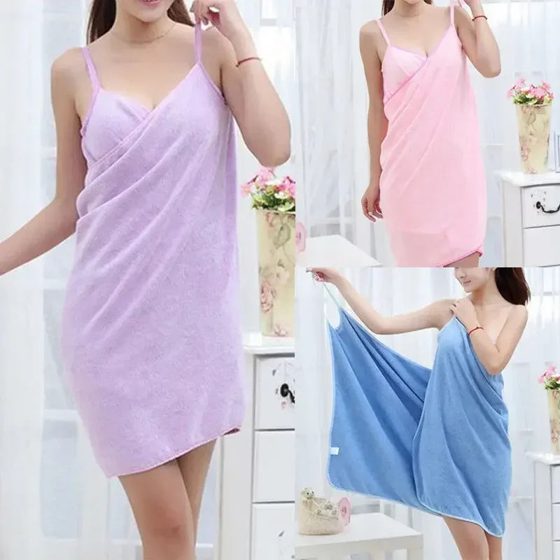 Wearable Towel Ladies Shower Spa For Adults Beach Soft Bath Towel for Women Microfiber Bathrobe Bath and Sauna Towels Oasis Select