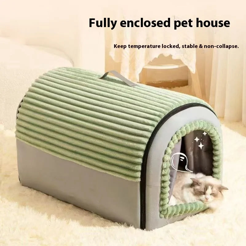 The Cat Bed Is Suitable for All Seasons It Can Be Disassembled Washed in Winter for Warmth The Dog House Is A Closed Dog House Oasis Select