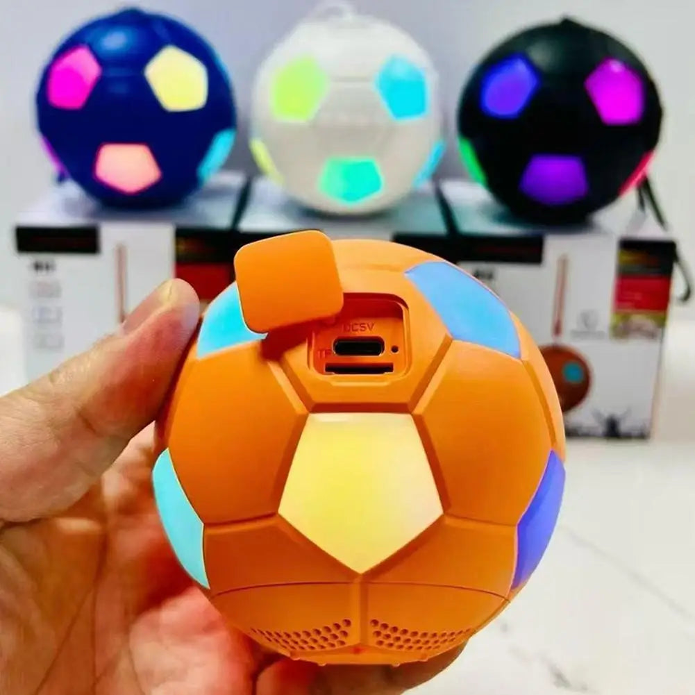 Football-Shaped RGB Bluetooth 5.3 Speaker – 360° Surround