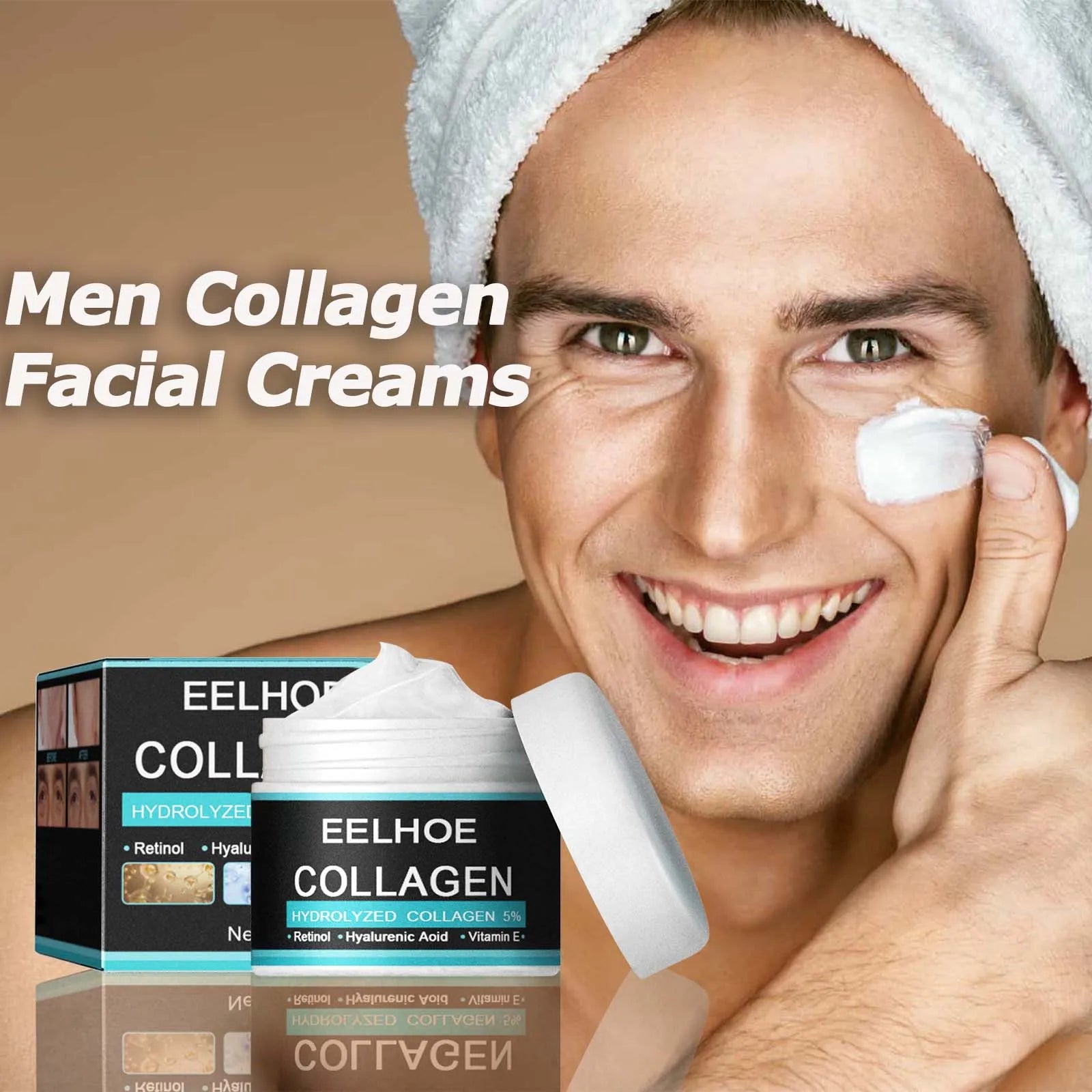 Collagen Creams For Men Smooth Wrinkle Firming Lifting Moisturizing Hyaluronic Acid Brightening Facial Cream Facial Skin Care Oasis Select